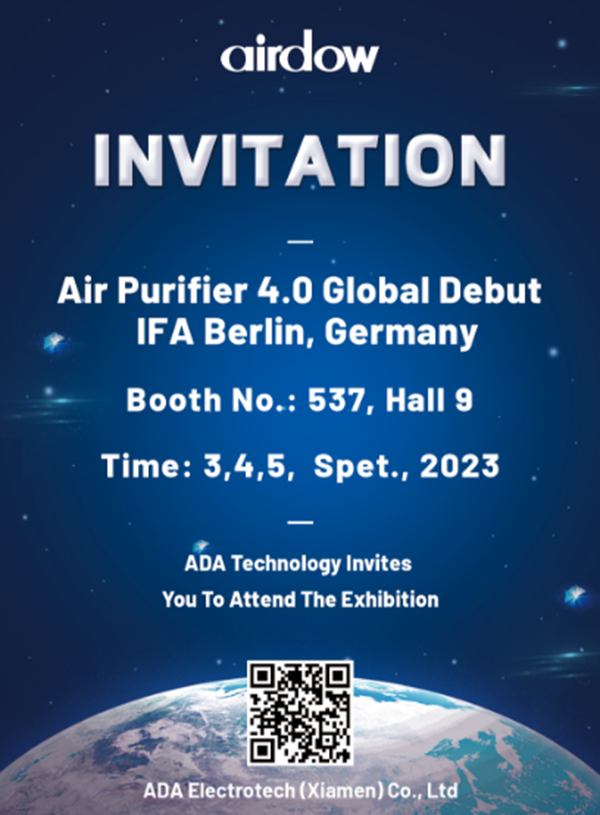 Airdow Air Purifier Manufacturer Invite You to IFA Berlin Germany