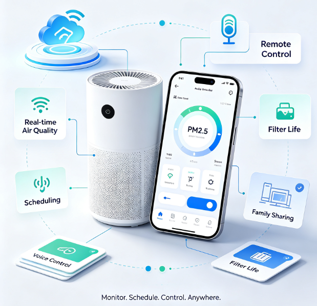 IoT Air Purifier Guide WiFi App Control and Tuya Smart Integration