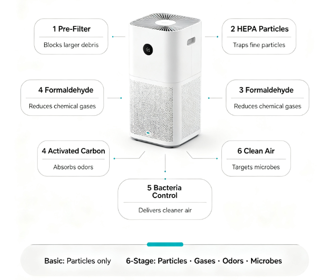Multi-Stage Air Filtration Why 6-Stage Purifiers Beat Basic Models